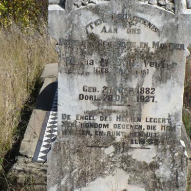 VENTER Maria M.E.F. nee ERASMUS 1882-1927