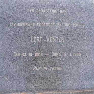 VENTER Gert 1908-1956