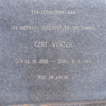 VENTER Gert 1908-1956