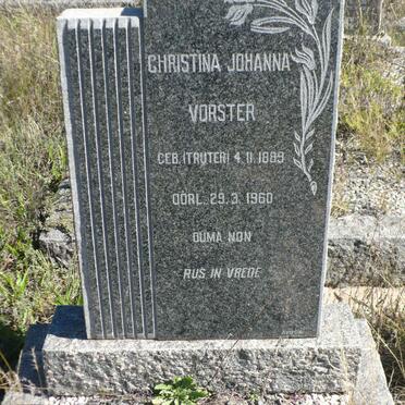 VORSTER Christina Johanna nee TRUTER 1889-1960