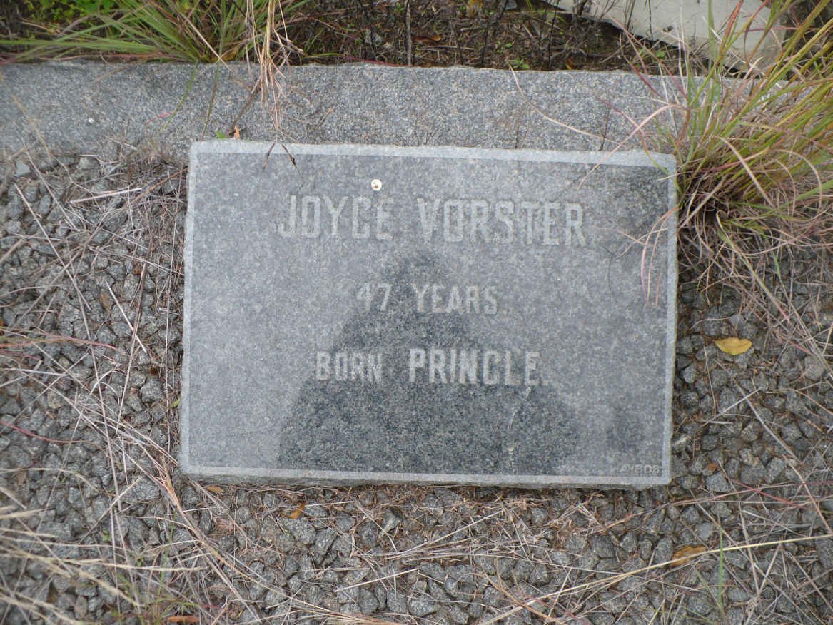 VORSTER Joyce nee PRINGLE