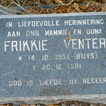VENTER Frikkie nee BUYS 1903-1981