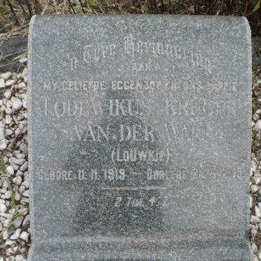 WALT Lodewikus Kruger, van der 1919-1949