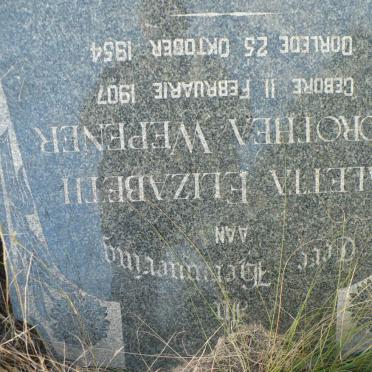 WEPENER Aletta Elizabeth Dorothea 1907-1954
