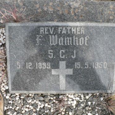 WAMHOF F. 1899-1950