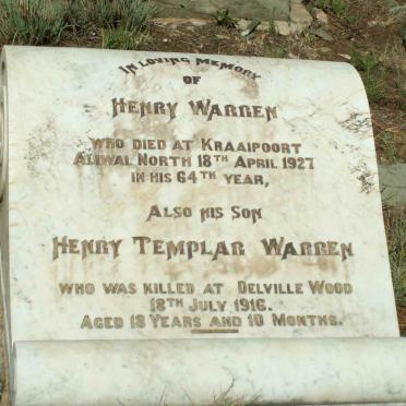 WARREN Henry -1927 :: WARREN Henry Templar -1916
