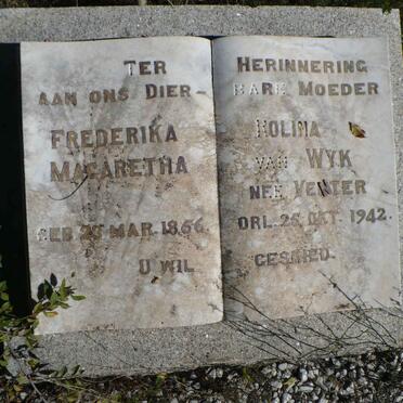 WYK Frederika Rolina Magaretha, van nee VENTER 1856-1942