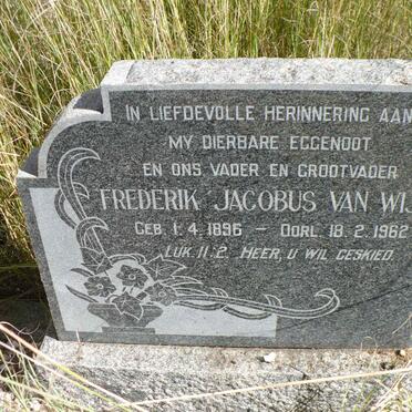 WIJK Frederik Jacobus, van 1896-1962