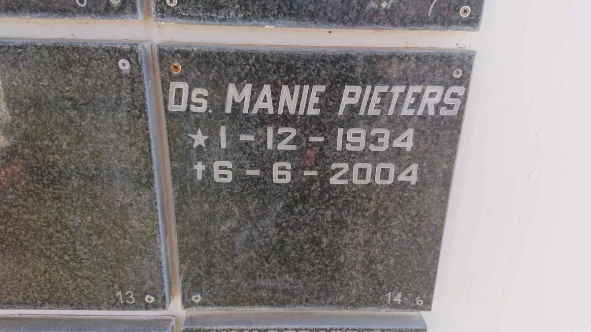 PIETERS Manie 1934-2004