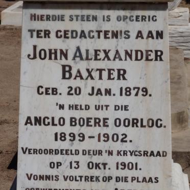 BAXTER John Alexander 1879-1901