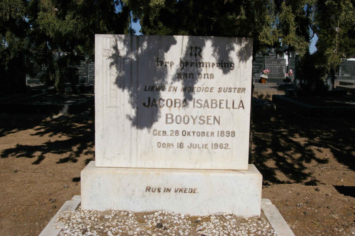 BOOYSEN Jacoba Isabella 1898-1962