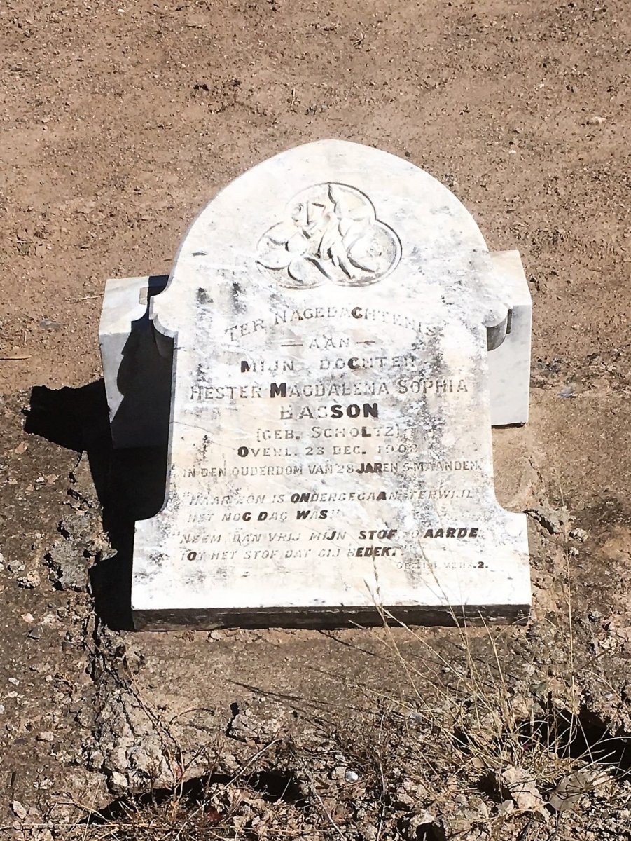 BASSON Hester Magdalena Sophia nee SCHOLTZ -1902