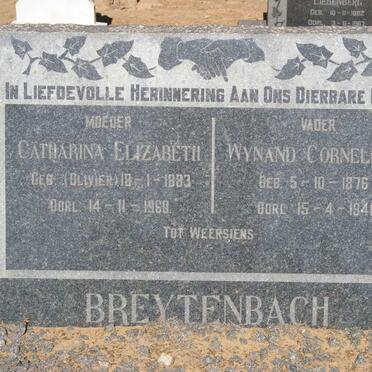 BREYTENBACH Wynand Cornelius 1876-1941 &amp; Catharina Elizabeth OLIVIER 1883-1960