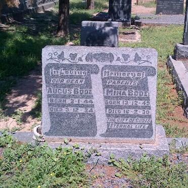 BODE Augus 1844-1924 &amp; Mina 1849-1930