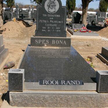 CONRADIE Petrus Wilhelmus 1928-1974 :: CONRADIE Jesaias Engelbertus 1932-2002