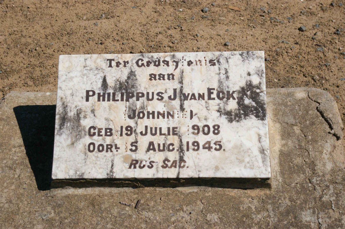 ECK Philippus J., van 1908-1945