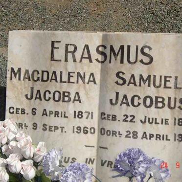 ERASMUS Samuel Jacobus 1870-1959 &amp; Magdalena Jacoba 1871-1960