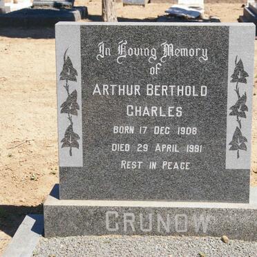 GRUNOW Arthur Berthold Charles 1908-1991