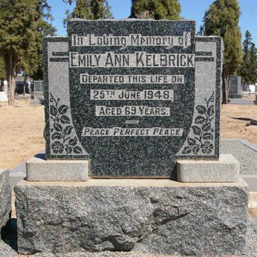 KELBRICK Albert Manley -1954 &amp; Emily Ann -1948