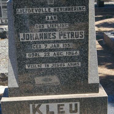 KLEU Sebastiaan Johannes 1949-1949 :: KLEU Johannes Petrus 1951-1964 