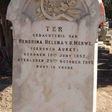 MERWE Hendrina Helena, v.d. nee AURET 1852-1893