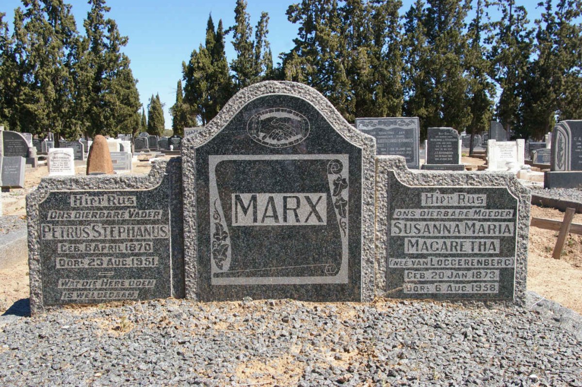 MARX Petrus Stephanus 1870-1951 &amp; Susanna Maria Magaretha VAN LOGGERENBERG 1873-1958