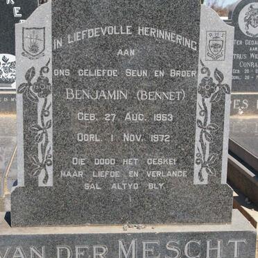MESCHT Benjamin, van der 1953-1972