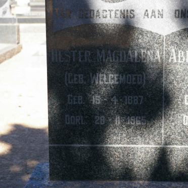 MARAIS Abraham Petrus 1884-1965 &amp; Hester Magdalena WELGEMOED 1887-1965