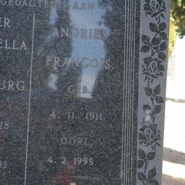 MARAIS Andries Francois 1911-1995 &amp; Hester Petronella V. RENSBURG 1918-1982