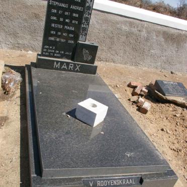 MARX Stephanus Andries 1906-1976 &amp; Hester Maria 1914-2005