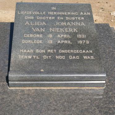 NIEKERK Alida Johanna, van 1931-1973