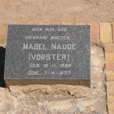 NAUDE Mabel nee VORSTER 1889-1977