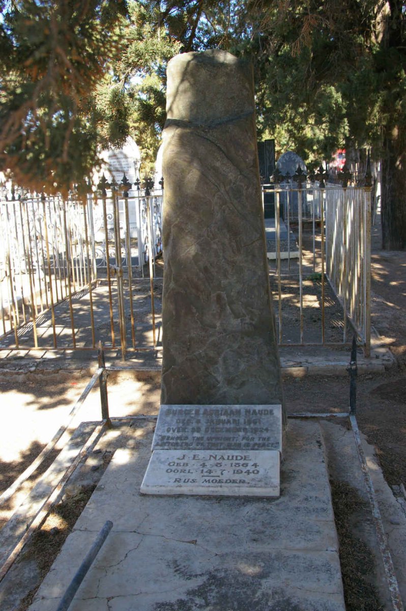 NAUDE Burger Adriaan 1861-1924 & J.E. 1864-1940