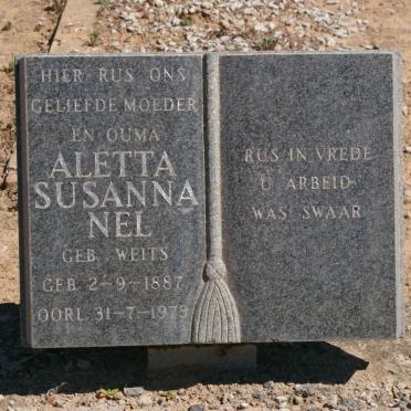 NEL Aletta Susanna nee WEITS 1887-1973