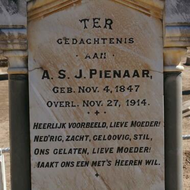 PIENAAR A.S.J. 1847-1914