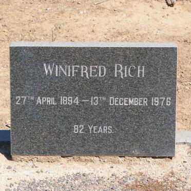 RICH Winifred 1894-1976