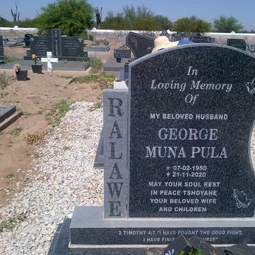 RALAWE George Muna Pula 1950-2020