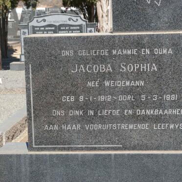RENSBURG Frederick Johannes, Janse van 1903-1969 &amp; Jacoba Sophia WEIDEMAN 1912-1981