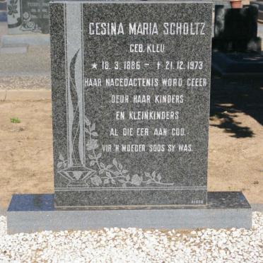 SCHOLTZ Gesina Maria nee KLEU 1886-1973