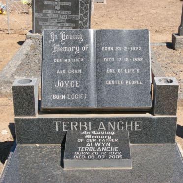 TERBLANCHE Alwyn 1922-2005 &amp; Joyce LOGIE 1922-1992