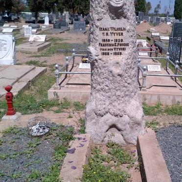 VYVER Izaak Wilhelm, v.d. 1859-1920 &amp; Francina C. FOUCHE 18?6-1959