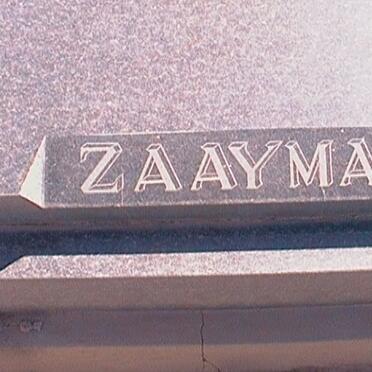 ZAAYMAN Johan Hendrik 1904-1976 &amp; Gertruida Maria 1908-2000