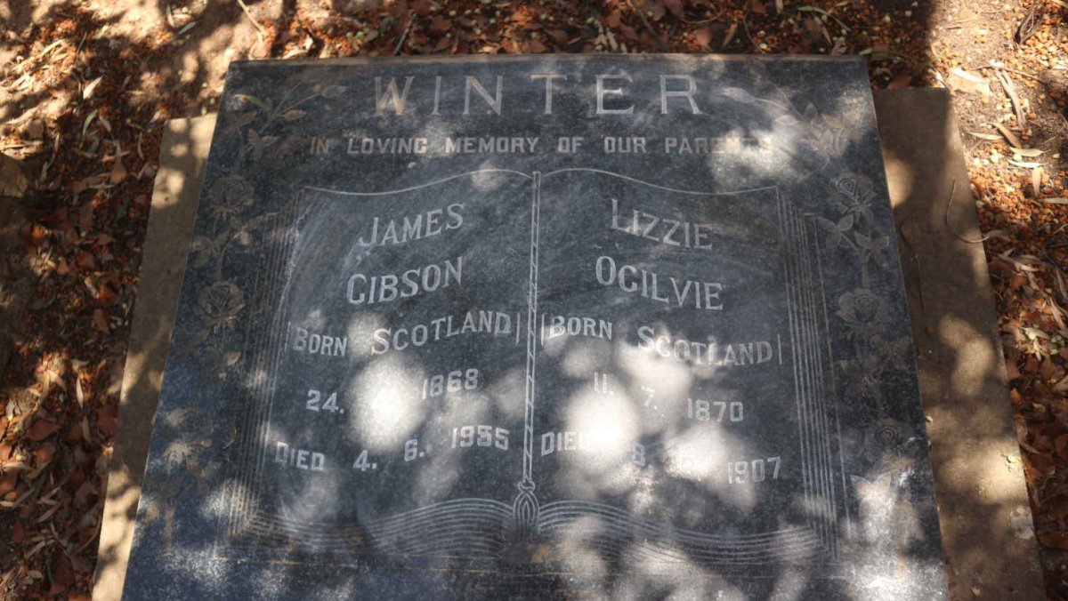WINTER James Gibson 1868-1955 &amp; Lizzie Ogilvie 1870-1907