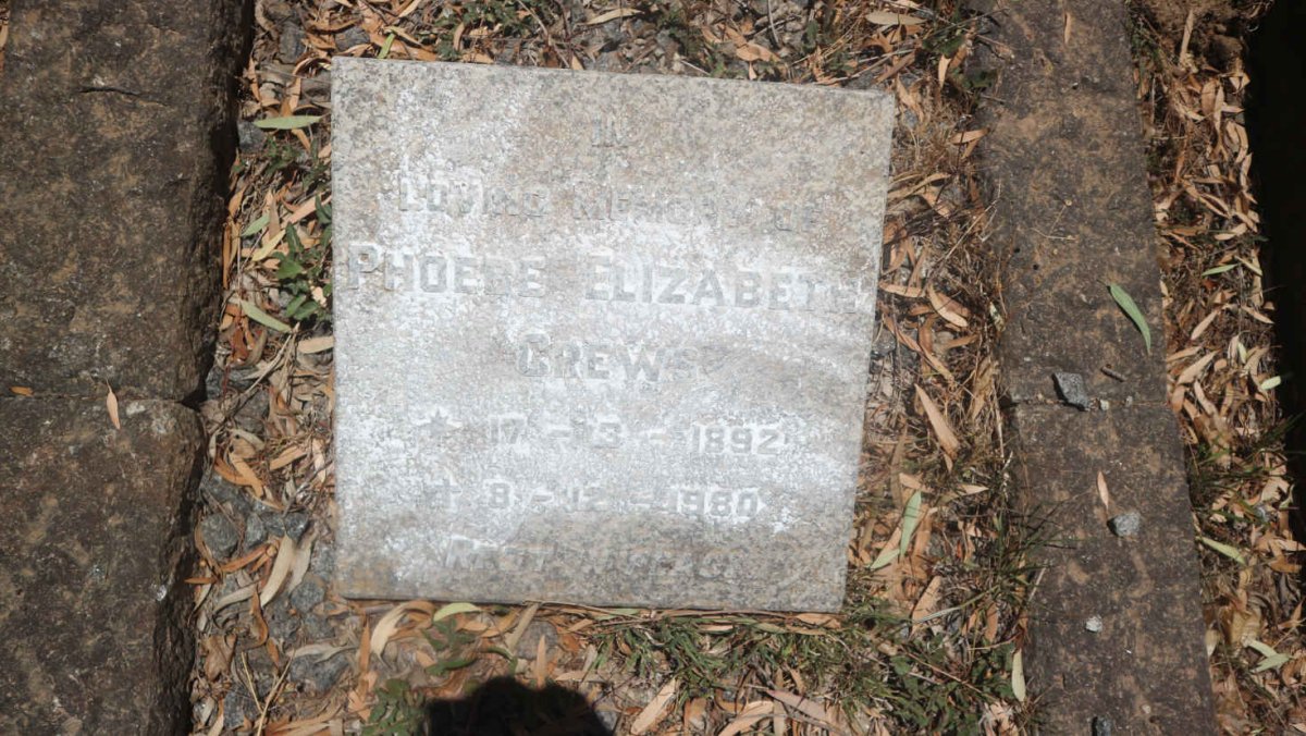 CREWS Phoebe Elizabeth 1892-1980