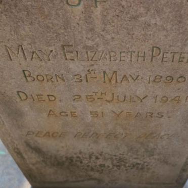 PETERS May Elizabeth 1890-1941