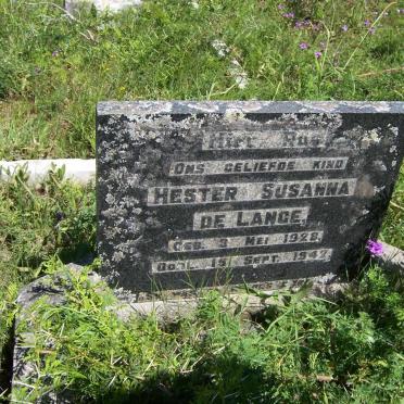 LANGE Hester Susanna, de 1928-1942