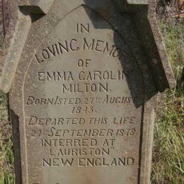 MILTON Emma Caroline nee ISTED1845-1878