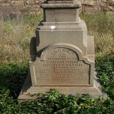 ISTED Sarah Ann Upcott nee DUFFEY -1885