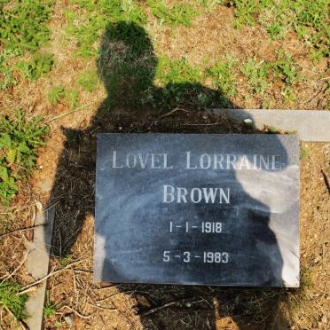 BROWN Lovel Lorraine 1918-1983