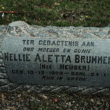 BRUMMER Nellie Aletta nee HEUSER 1903-1977